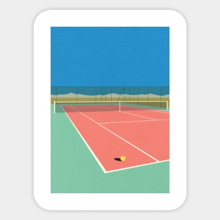 Tennis Court In The Desert Sticker